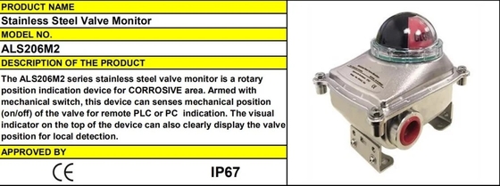 Edelstahl-pneumatischer Auslöser-Zusatz-Ventil-Positionslimit-Schalter-Kasten