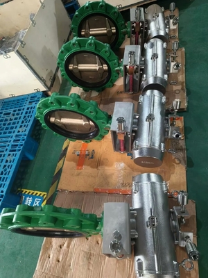 Pneumatische Lug-Absperrklappe Aluminiumbronze EPDM-Dichtung 2-24 Zoll