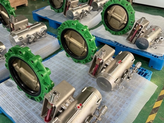 Pneumatische Lug-Absperrklappe Aluminiumbronze EPDM-Dichtung 2-24 Zoll