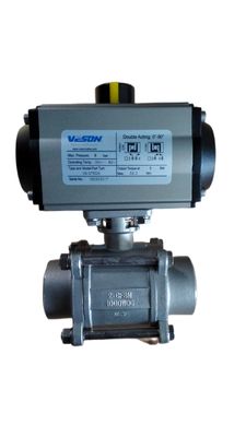 Pneumatic Actuated Ball Valve with 3-PC Design ANSI CLASS 150-900 and ASME B16.34 Standard