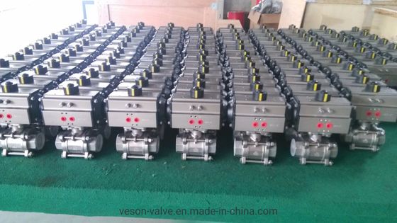 Pneumatic Rack Pinion Actuator with 40-100psig Air Supply Travel Adjustment ±5º and NBR/HNBR/Viton O Ring