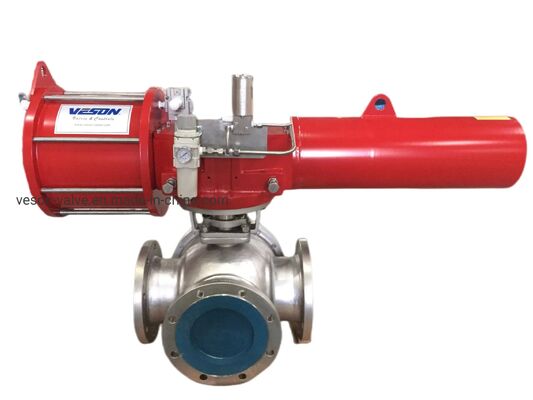 Aluminum Double Acting Pneumatic Actuator with ISO5211 & DIN3337 Compliance for Industrial Valve Applications