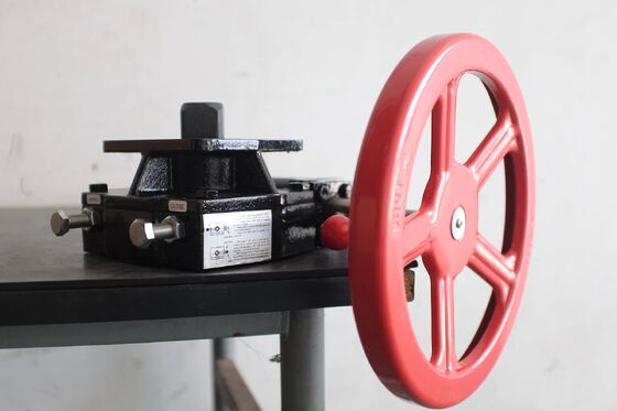 Handradbetriebenes Handgetriebe mit doppelt wirkender Aluminiumkonstruktion für Pneumatikantriebe