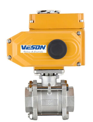 Elektrisch betätigtes Kugelventil mit 3-PC-Schraubenende, Druckbewertung PN1,0-32,0MPa und ISO5211-Standardkonformität