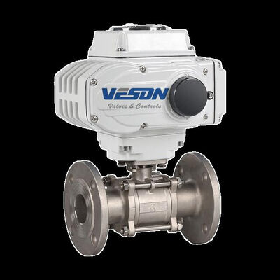 Elektrisch betätigtes Kugelhahn 3-teilig Klemmtyp mit ISO5211 Standard und PN1.0-32.0MPa Druckstufe