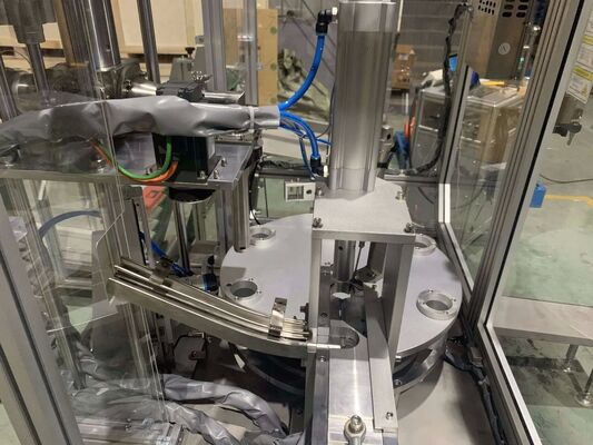 Vollautomatische horizontale Abfüllmaschine mit Mehrkopf-Abfüllventil, pneumatischer Hubvorrichtung und SPS-Steuerung für Glasleim, Silikonleim und Dichtungsleim