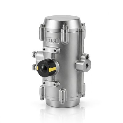 Spring Return Pneumatic Quarter Turn Actuator Rack Pinion Design ISO5211 Certified for Valve Automation