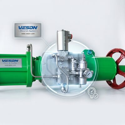 Double Acting 3 Position Pneumatic Rotary Actuator Hard Anodized Aluminum for Ball Butterfly Valve Control