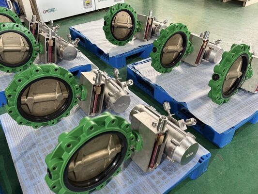 Doppelflächige ANSI 150lb Schmetterlingsventil Expertenentwurf mit PTFE Sitz Fernbedienung