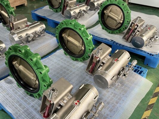 Doppelflächige ANSI 150lb Schmetterlingsventil Expertenentwurf mit PTFE Sitz Fernbedienung