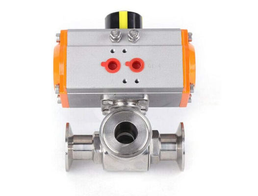 Typ- dreiklammern-kapselte pneumatisches Kugelventil 250mm SS304 T ein