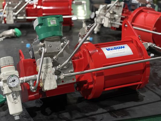 Roheisen-Doppelt-verantwortliche schottische Yoke Pneumatic Actuator Rotary For-Ventile